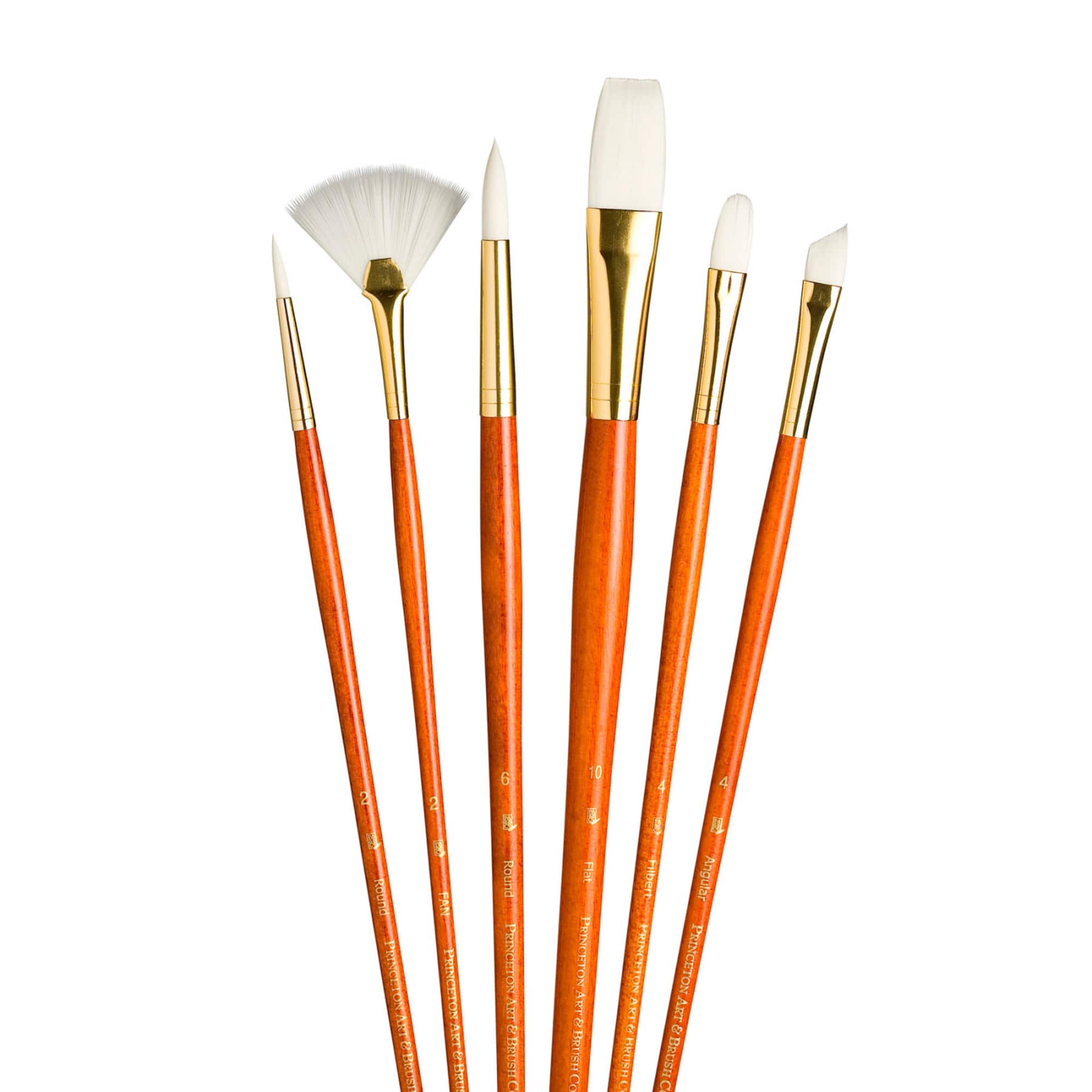 Princeton™ RealValue™ White Taklon Brush Set With Fan